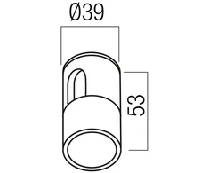 Šviečiančio kabelio XLOOP 25MM laikiklis