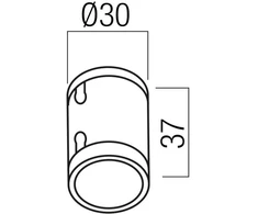 Šviečiančio kabelio XLOOP 25MM sujungimas, baltas