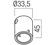 Šviečiančio kabelio XLOOP 25MM užbaigimas - laikiklis, baltas