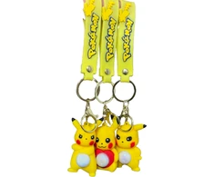 Šviečiantis Raktų pakabukas Pikachu, geltonas 3vnt