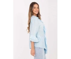 Šviesiai mėlyna oversize palaidinė