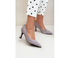 Šviesiai pilki aukštakulniai bateliai Step in style