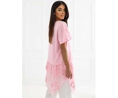 Šviesiai rožinė moteriška oversize palaidinė