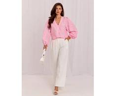 Šviesiai rožinė oversize palaidinė