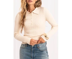 Sweter-PM-SW-DF61080.67-jasny smėlio spalva