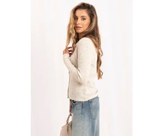 Sweter-PM-SW-SF391.28-jasny smėlio spalva