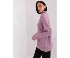 Šviesiai violetinio atspalvio megztinis