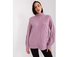 Šviesiai violetinio atspalvio megztinis
