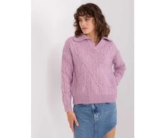 Šviesiai violetinis megztinis