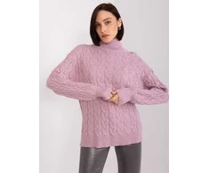 Šviesiai violetinis megztinis