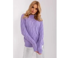 Šviesiai violetinis megztinis
