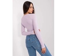 Šviesiai violetinis megztinis