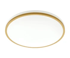 Šviestuvas lubinis apvalus auksinis TULA LED (24W, 1680lm, IP44, 4000K) GTV LD-TUL24W-NW-00