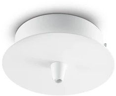Ideal Lux rosone metallo 1 luce bianco