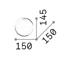 Šviestuvo gaubtas MAPA MINI, 150mm, 348681