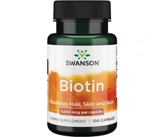 Swanson BIOTINAS 5000MCG – 100 kapsulių