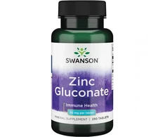 Cinko gliukonatas, Swanson, 30mg, 250 kapsulių