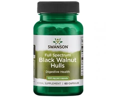 Swanson Juodas WALNUT (JUODASIS RIEŠUTMEDIS) 500mg – 60 kapsulių