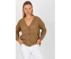 Sweater Sweter Damski Model LC 8022.04P Dark Smėlio spalvos - Rue Paris