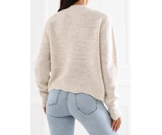 Sweter-IR-SW-RR986.22-jasny smėlio spalva