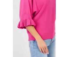 Megztinis oversize fuksijos spalvos