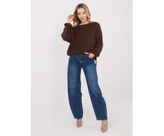 Megztinis moteriškas oversize rudas