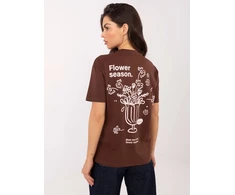 T-shirt-D12022AH02645V-ciemny ruda