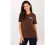 T-shirt-D12022AH02645V-ciemny ruda