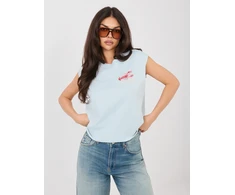 T-shirt-D12022M02769B-šviesiai mėlyna