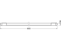 T8 lempa SubstiTUBE© Connected Advance Ultra Output 7.5 W/4000K 600 mm