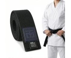 Taekwondo kovotojo juodas diržas 4,5 cm | MOOTO