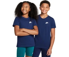 Tamsiai mėlyni vaikiški „Nike Sportswear“ marškinėliai FZ5177 410