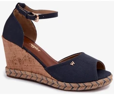 Tamsiai mėlynos basutės su kulnu Step in style