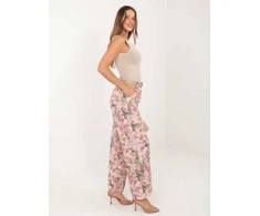 Tamsiai rožinės medžiaginės moteriškos kelnės (one size)