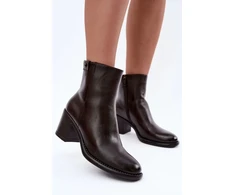 Tamsiai rudi aulinukai su kulnu Step in style