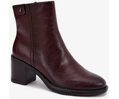 Tamsiai rudi aulinukai su kulnu Step in style