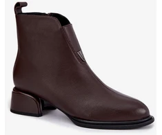 Tamsiai rudi aulinukai su kulnu Step in style