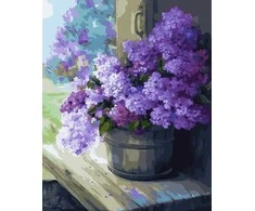 Tapyba pagal skaičius Alyvos ant palangės 40 × 50 cm