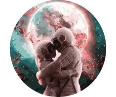 Tapyba pagal skaičius Astronautų mylėtojai 40 × 40 cm