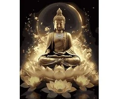 Tapyba pagal skaičius Auksinio Budos meditacija 40 × 50 cm