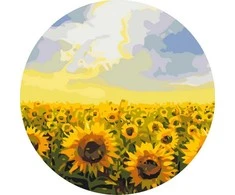 Tapyba pagal skaičius Begalinis saulėgrąžų laukas 40 × 40 cm