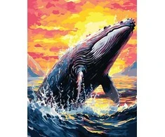 Tapyba pagal skaičius Didingas banginis 40 × 50 cm