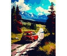 Tapyba pagal skaičius Kalnų kelio nuotykis 40 × 50 cm