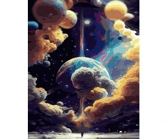 Tapyba pagal skaičius Kosminė fantazija 40 × 50 cm