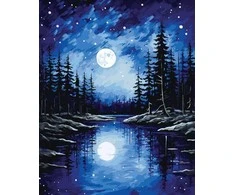 Tapyba pagal skaičius Mėnesienos miško sapnai 40 × 50 cm
