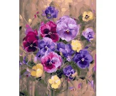 Tapyba pagal skaičius „Pasteliniai našlaičiai“ 40 × 50 cm