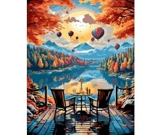Tapyba pagal skaičius Romantiška terasa 40 × 50 cm