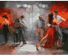 Tapyba pagal skaičius — Romantiškas tango, 40 × 50 cm