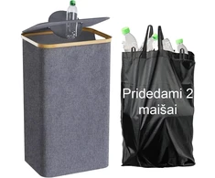 Taros rūšiavimo šiukšliadėžė (PILKA)