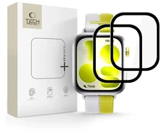 Tech-Protect Glass Flex+ hibridinis stiklas, 2 vnt. pakuotė, skirta Huawei Watch Fit 5 - juodas
